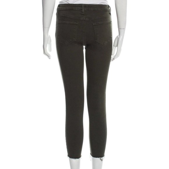 L'Agence Olive Stretch Denim Skinny Jeans High Rise Crop Jeans Sz 23-24 $345 - Picture 3 of 7